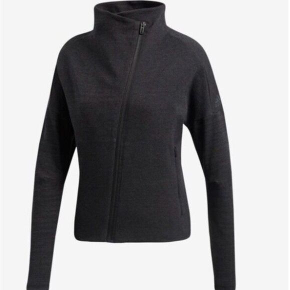 NWT Adidas Athletic Heart Racer Track Top Jacket Charcoal Gray | Size L - Picture 2 of 11